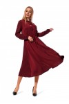 Плаття вільного силуету кольору бордо SL119801