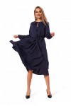 Платье свободного силуэта тёмно-синего цвета SL119803