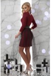 Бордове плаття з фатіновою юбкою Аеліта GL704302