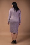 Элегантное платье "Пруденс" с бордовым узором Осень-Зима 2020 VN40701