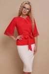 Красная блузка с кружевом Карла GL691801