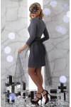 Сіре плаття з фатіновою юбкою Аеліта GL704301