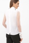 Белая блузка с прозрачными рукавами Соломия д / р GL5240101