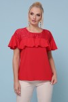 блуза Меланія-Б к/р 48582 колір червоний
