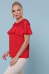 блуза Мелания-Б к/р 48582 цвет красный