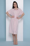 Платье-рубашка Дарья к/р GL48376 цвет розовая полоска