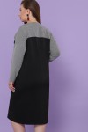 Платье Джоси-Б д/р GL51160 цвет черный-лапка м.черная