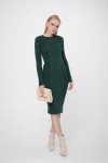 В'язане теплу сукню Олена SWPW55908 колір темно-зелений