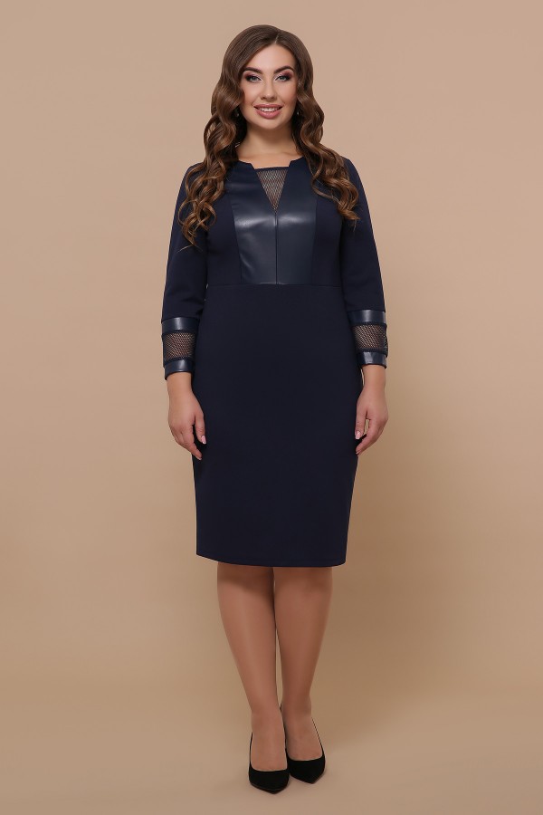 Платье Дениз-Б д/р GL51609 цвет синий