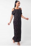 Платье Летиция RM ПЛ 16.2-56/19 3 цвет черный цветы