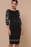 Цветы-орнамент платье Андора д/р GL32287 цвет черный