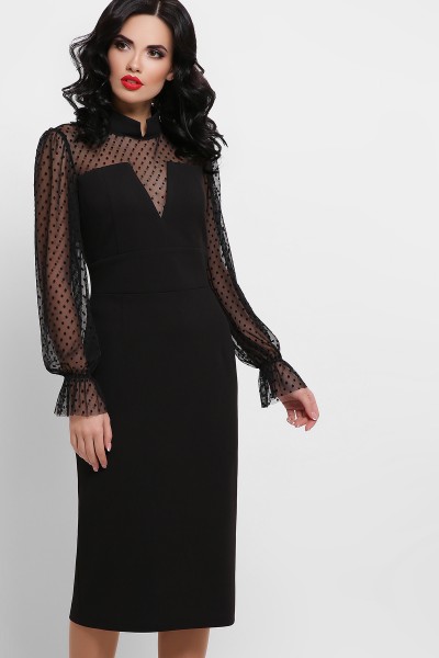 Платье Лукьяна д/р GL53126 цвет черный