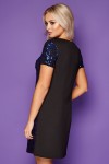 Платье Ираида к/р GL52497 цвет черный-электрик