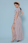 платье Шайни к/р GL49220 цвет персик-синий горох