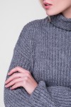 В'язане плаття Люрекс SWPW57304 колір сірий