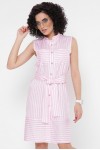 Платье-рубашка Edison PL-1768C цвет розовый