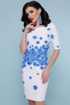 Голубые цветы платье Кейтлин к/р