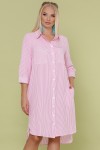 Платье Валентия-Б 3/4 GL49484 цвет розовая м. полоска