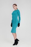 Вязаное платье Лена SWPW55901 цвет петроль