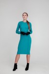 Вязаное платье Лена SWPW55901 цвет петроль