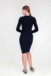 Вязаное платье Лена SWPW55903 цвет темно-синий