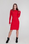 Вязаное платье Лена SWPW55904 цвет красный