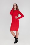 Вязаное платье Лена SWPW55904 цвет красный