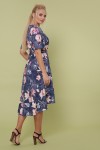 платье Алесия-Б к/р 48578 цвет джинс-крупный цветок