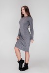 Вязаное платье Лена SWPW55905 цвет серый