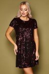 Платье Ираида к/р GL52495 цвет черный-бордо