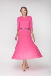 Вовняне плаття Корсика SWPW70302 колір рожевий