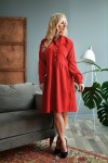 Платье Рафаэлла AD430 оверсайз красное