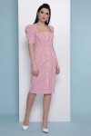 Платье Риана к/р GL48482 цвет коралл полоска