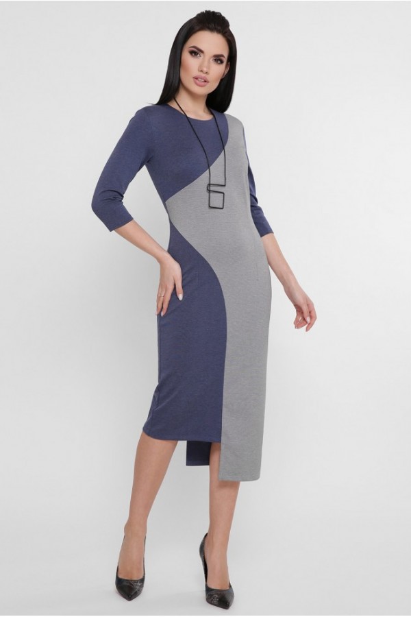 Платье Willow PL-1753A цвет джинсовый, серый