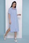 Сукня-сорочка Дарина к/р GL48375 колір блакитна смужка