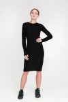 Вязаное платье Лена SWPW55906 цвет черный