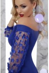 Синее платье с цветочками Розана GL703602