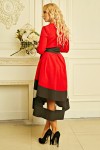 Платье с сеткой Айрис  AD715801 красного цвета 