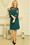 Платье с сеткой Элисон  AD716403 зеленого цвета 