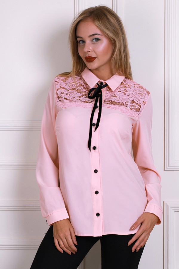 Новогодняя блуза AL60901 розовая