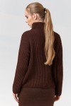 Теплый вязаный свитер SW486130000 коричневый