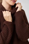 Теплый вязаный свитер SW486130000 коричневый