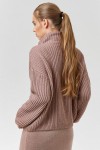 Теплый вязаный свитер SW486710000 розовый