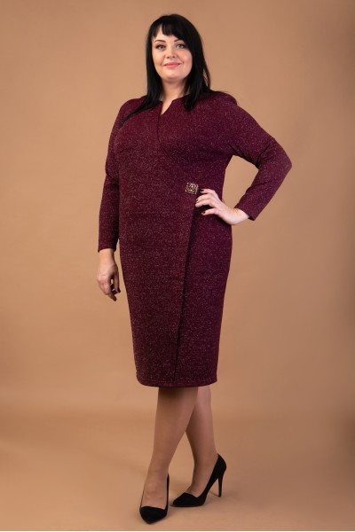 Коктейльное платье большого размера  VN41702 трикотаж люрекс