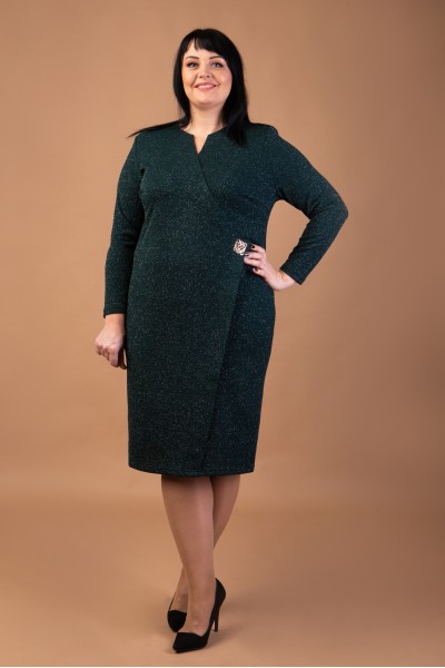 Коктейльное платье большого размера  VN41703 трикотаж люрекс
