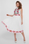 Стильне плаття миди  з прінтованим орнаментом 2020 Кайлі GL860601 біле