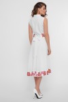  Этно-платье  миди Кайли GL860601 белое принт