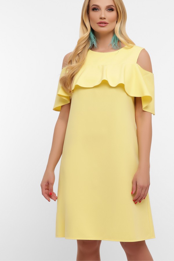 Платье нарядное 2021 Ольбия GL56426 желтый