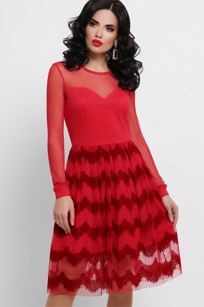 Шикарне плаття Аліна GL843403  червоного кольору