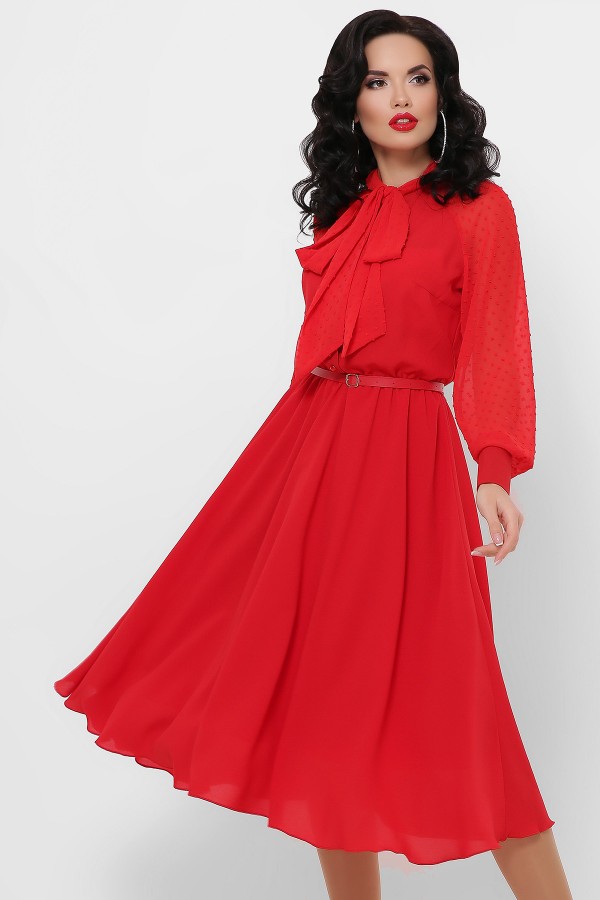 Шикарное платье Аля  GL851101  красного цвета